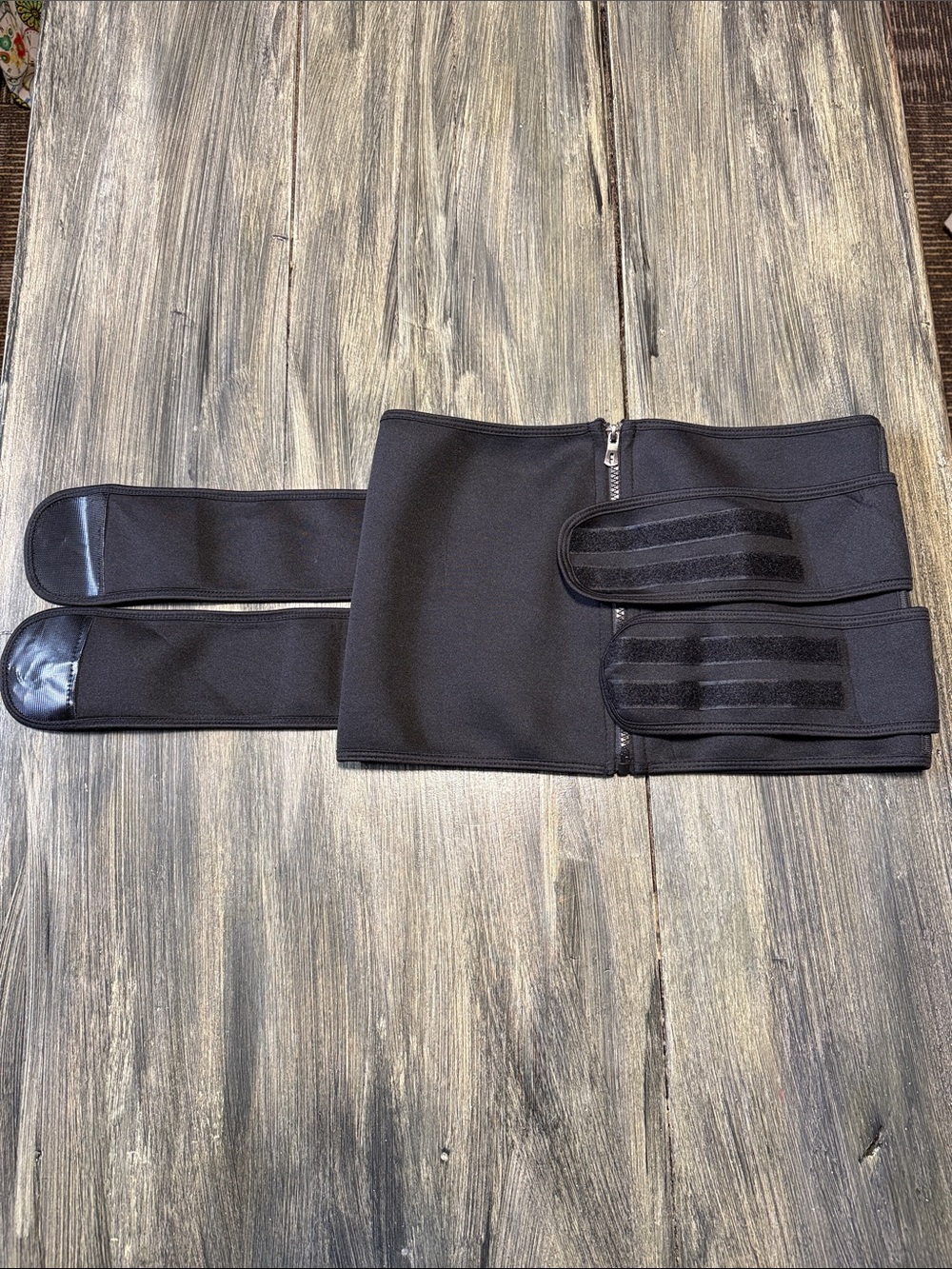 Black Adjustable Women's Waist Trainer Belt with Dual Straps